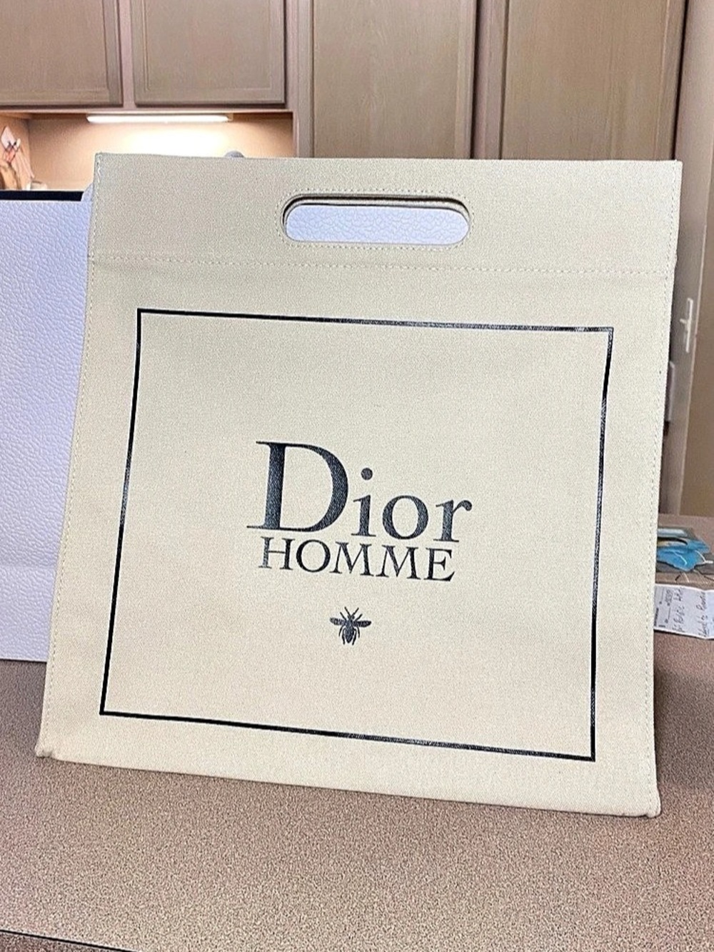 Dior Homme shopping bag Cream Shopping Bag
